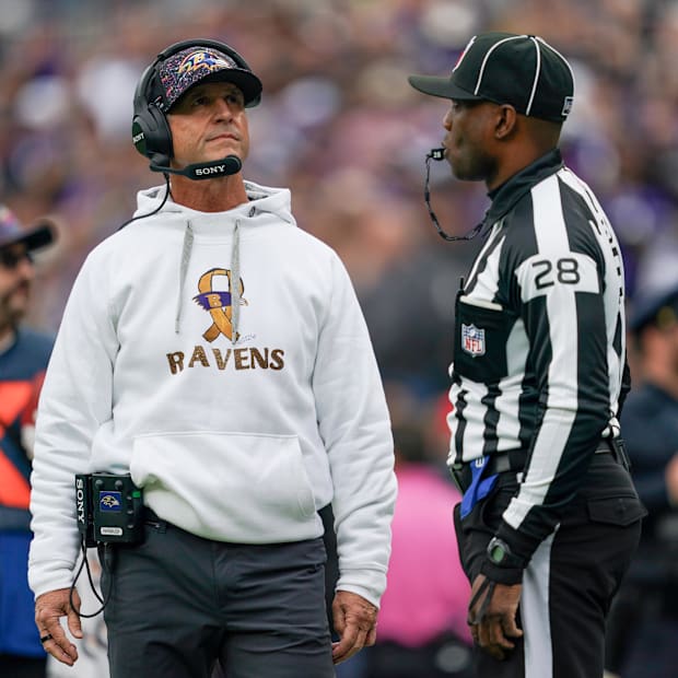 Ravens head coach John Harbaugh