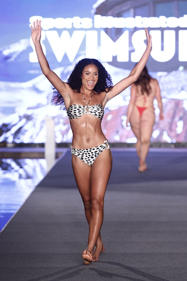 Dominique Ruotolo walks the runway for the Sports Illustrated Swimsuit Runway Show