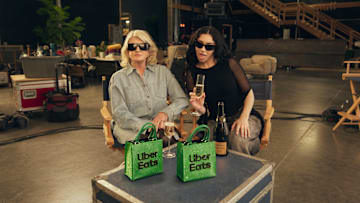 Martha Stewart and Charli XCX in Uber Eats Super Bowl LIX commercial