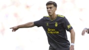 Maximo Perrone of UD Las Palmas seen in action during the...