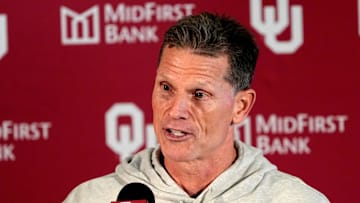 Oklahoma head football coch Brent Venables speaks to the media during the University of Oklahoma Sooners football spring press conference in Norman, Okla., Wednesday, March, 5, 2025.