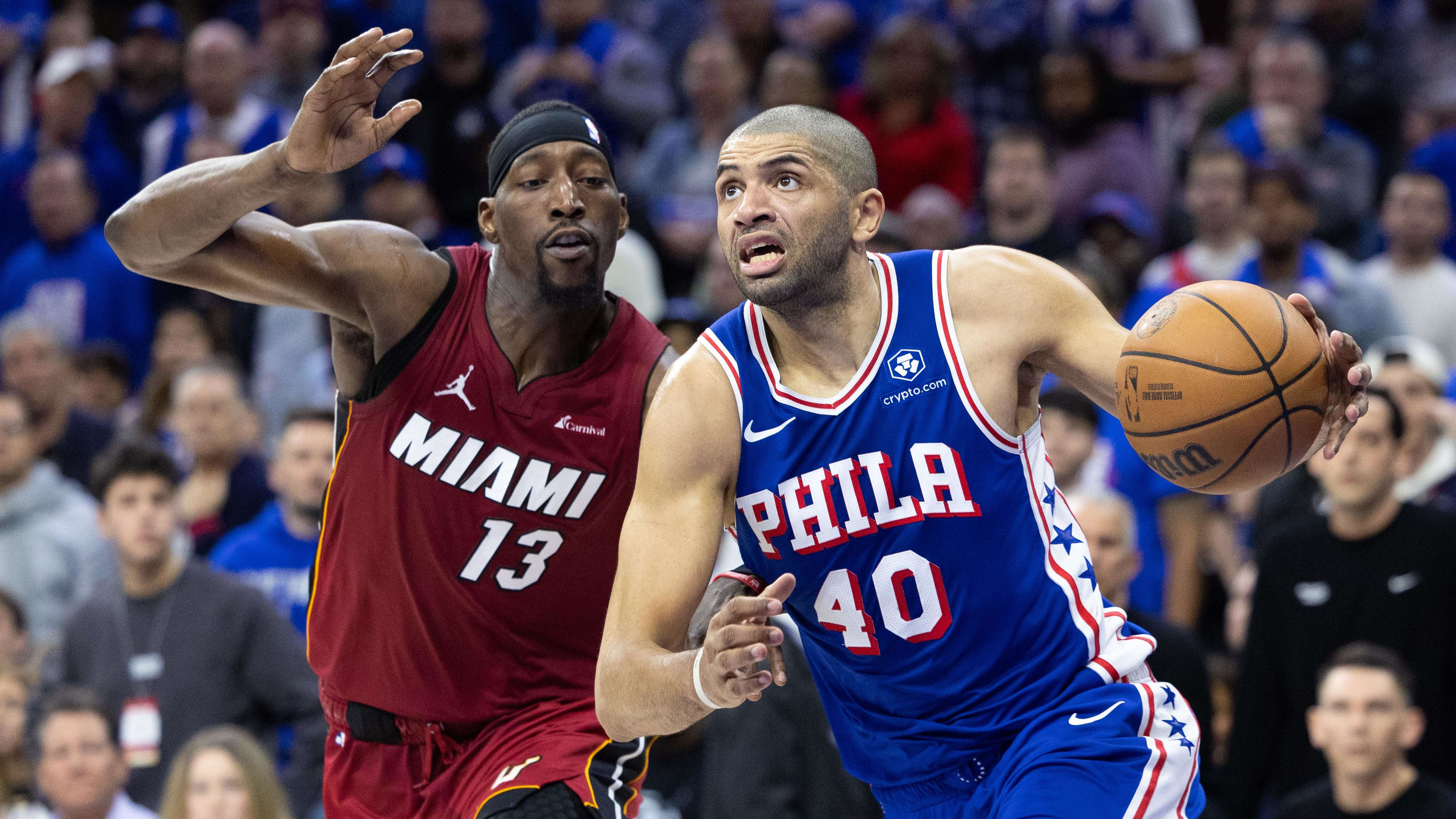 Philadelphia 76ers' Nicolas Batum, Miami Heat