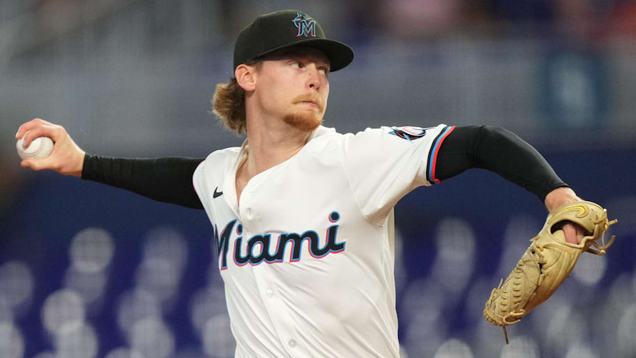 Miami Marlins pitcher Max Meyer 