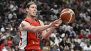 Former Gonzaga star Kelly Olynyk (13) is Canada's co-captain for the 2024 Paris Olympics. Photo by Candice Ward-USA TODAY Sports