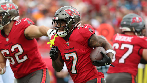 Tampa Bay Buccaneers running back Bucky Irving.