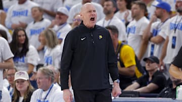 Jun 5, 2025; Oklahoma City, Oklahoma, USA; Indiana Pacers head coach Rick Carlisle yells to his team during the third quarter against the Oklahoma City Thunder during game one of the 2025 NBA Finals at Paycom Center. Mandatory Credit: Alonzo Adams-Imagn Images