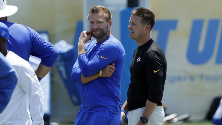 Los Angeles Rams & Los Angeles Chargers Joint Practice, Sean McVay, Mike LaFleur