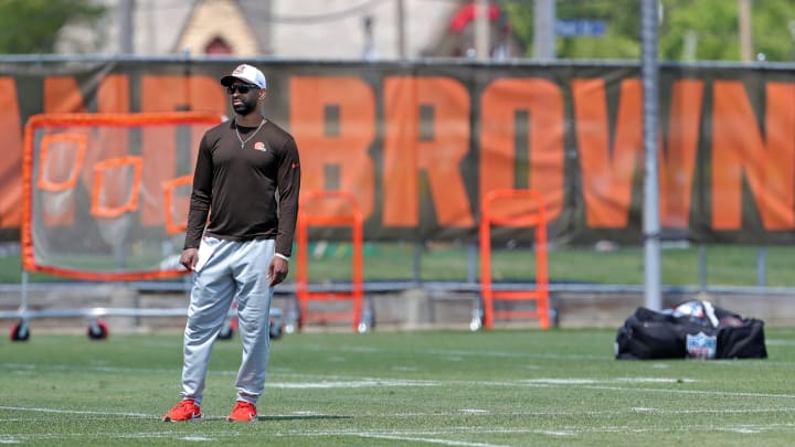 Browns general manager Andrew Berry watches minicamp, Tuesday, June 11, 2024, in Berea.