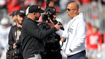 Ohio State Buckeyes head coach Ryan Day and  Penn State Nittany Lions head coach James Franklin
