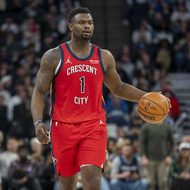 New Orleans Pelicans forward Zion Williamson (1) 