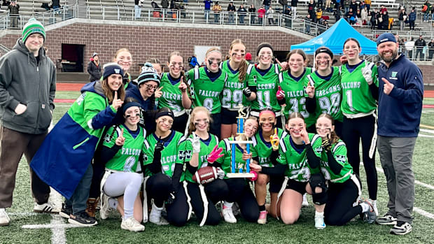 Woodinville captured the Washington state high school girls flag football championship by defeating Capital in the finals.