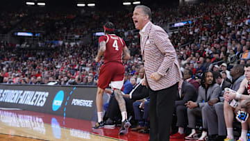 Mar 22, 2025; Providence, RI, USA; Arkansas Razorbacks head coach John Calipari during the first half of a second round men’s NCAA Tournament game against the St. John's Red Storm at Amica Mutual Pavilion. Mandatory Credit: Gregory Fisher-Imagn Images