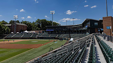 Jun 7, 2024; Chapel Hill, NC, USA; Boshamer Stadium prior to the North Carolina Tar Heels and West Virginia Mountaineers playing in the DI Baseball Super Regional.  Mandatory Credit: Jeffrey Camarati-Imagn Images