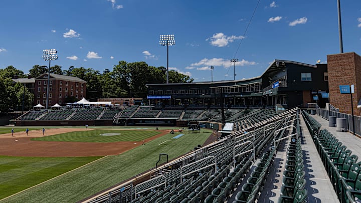 Jun 7, 2024; Chapel Hill, NC, USA; Boshamer Stadium prior to the North Carolina Tar Heels and West Virginia Mountaineers playing in the DI Baseball Super Regional.  Mandatory Credit: Jeffrey Camarati-Imagn Images