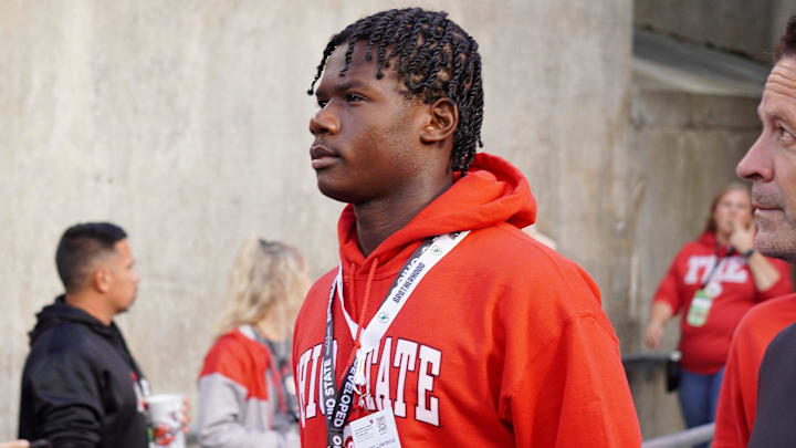 Sept 7, 2024; Columbus, OH, USA; Ransom Everglades quarterback Neimann Lawrence walks into Ohio Stadium before the Buckeyes' 56-0 win over Western Michigan. Sept 7, 2024; Columbus, OH, USA; Ransom Everglades quarterback Neimann Lawrence walks into Ohio Stadium before the Buckeyes' 56-0 win over Western Michigan.