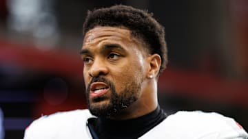 Dre'Mont Jones with the Tennessee Titans looks confused