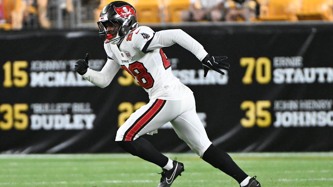 Tampa Bay Buccaneers rookie Shilo Sanders has a clear path to the roster, but he’s struggling right when the team needs him most. (Mandatory Credit: Barry Reeger-Imagn Images)