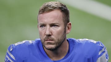 Nov 15, 2020; Detroit, Michigan, USA; Detroit Lions kicker Matt Prater (5) looks on from the sidelines during the first quarter against the Washington Football Team at Ford Field. Mandatory Credit: Raj Mehta-Imagn Images
