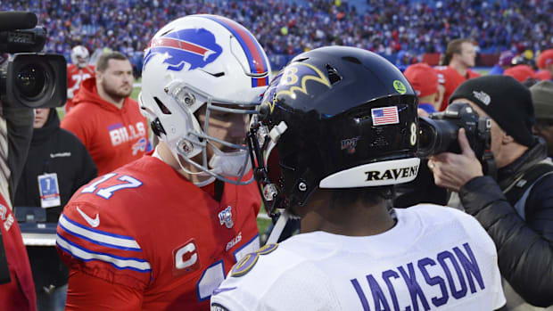 Buffalo Bills Quarterback Josh Allen and Baltimore Ravens Quarterback Lamar Jackson GOOD NEWS: Ravens' Lamar Jackson Expected to Retake MVP Honors.NO.1 - Winunie