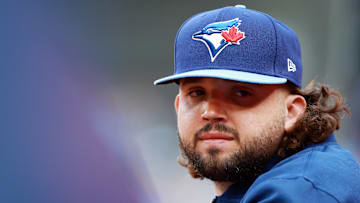 Alek Manoah during a game against the Tampa Bay Rays