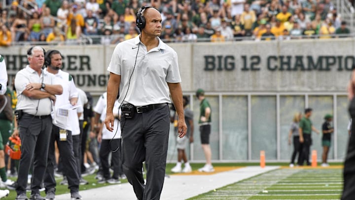Sep 3, 2022; Waco, Texas, USA; Baylor Bears head coach Dave Aranda during the game between Baylor and Albany.