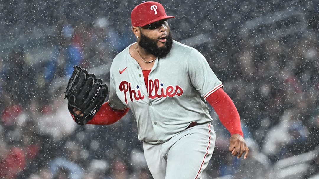 Philadelphia Phillies pitcher Jose Alvarado pitches against the Washington Nationals at Nationals Park.