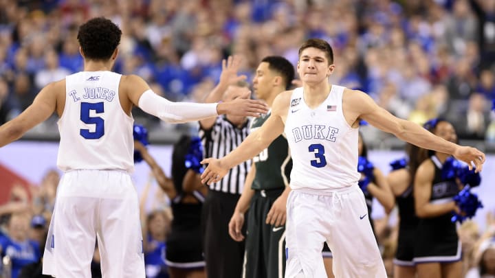 Duke basketball guards Tyus Jones and Grayson Allen