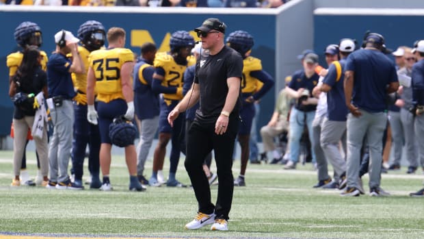West Virginia University specialist and honorary head coach Pat McAfee.