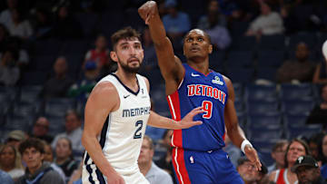 Oct 6, 2025; Memphis, Tennessee, USA; Detroit Pistons forward Ausar Thompson (9): Petre Thomas-Imagn Images