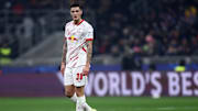 Benjamin Sesko of RB Leipzig  looks on during the Uefa...