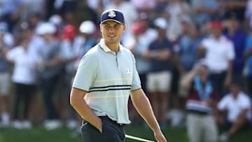 Ludvig Åberg during the 2025 Ryder Cup at Bethpage Black