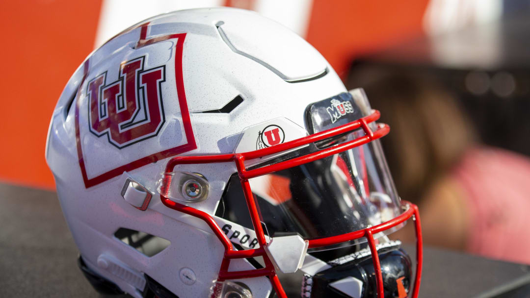 Sep 14, 2019; Salt Lake City, UT, USA; A general view of the helmet worn by Utah Utes quarterback