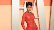 Teyana Taylor arrives at the Vanity Fair Oscar Party following the 97th Academy Awards. 