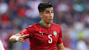 Nayef Aguerd face aux Etats-Unis en amical