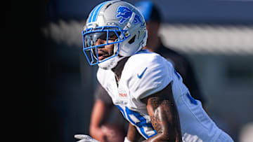 Detroit Lions cornerback Nick Whiteside (38) practices during training camp at Meijer Performance Center in Allen Park on Monday, July 28, 2025.