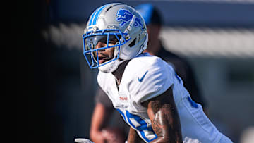 Detroit Lions cornerback Nick Whiteside (38) practices during training camp at Meijer Performance Center in Allen Park on Monday, July 28, 2025.