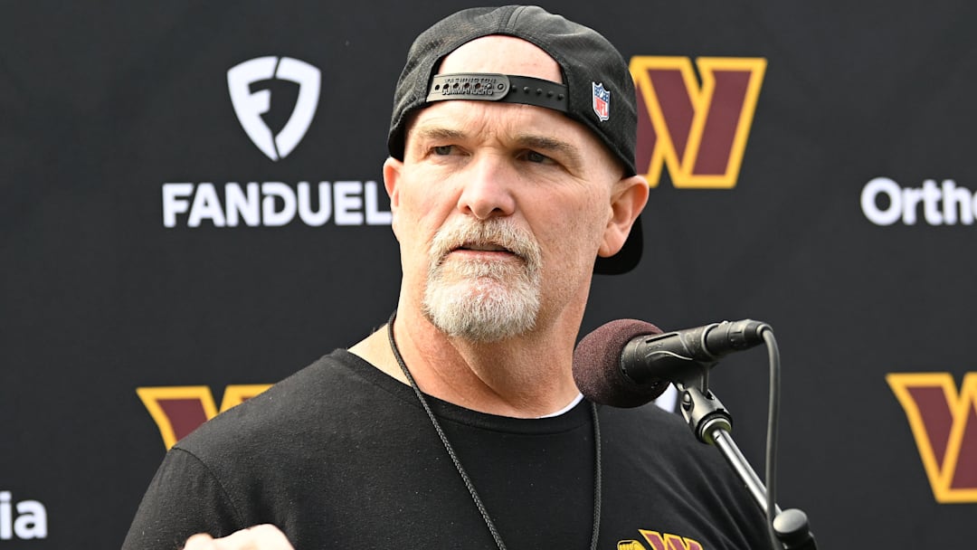Washington Commanders head coach Dan Quinn Mandatory Credit: Eric Canha-Imagn Images