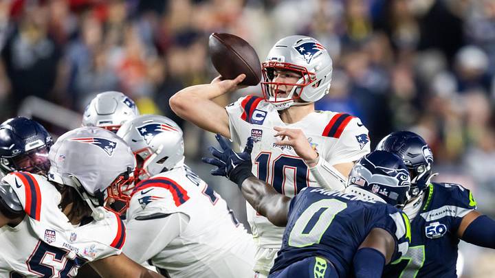New England Patriots quarterback Drake Maye