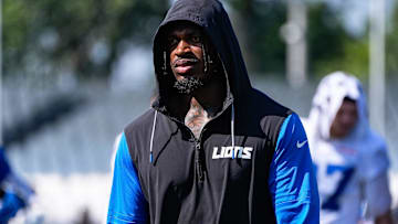 Detroit Lions linebacker Al-Quadin Muhammad (96) walks off the field after practice during training camp at Meijer Performance Center in Allen Park on Thursday, July 24, 2025.