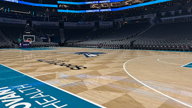 The Spectrum Center Court from Charles Lee's seat