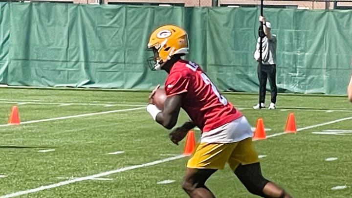 Packers QB Malik Willis at practice on Thursday.