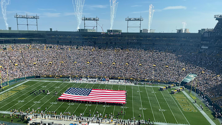 The scene at Lambeau Field before Packers-Colts.