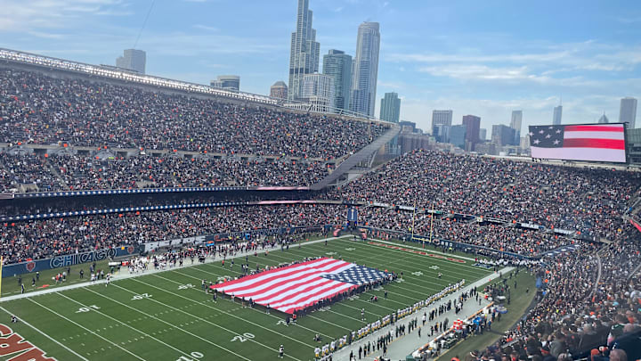 The scene at Soldier Field for Packers-Bears. The scene at Soldier Field for Packers-Bears.