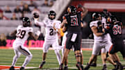 Nov 1, 2025; Salt Lake City, Utah, USA; Cincinnati Bearcats quarterback Brendan Sorsby (2) passes against the Utah Utes during the second half at Rice-Eccles Stadium. Mandatory Credit: Rob Gray-Imagn Images