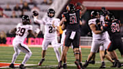 Nov 1, 2025; Salt Lake City, Utah, USA; Cincinnati Bearcats quarterback Brendan Sorsby (2) passes against the Utah Utes during the second half at Rice-Eccles Stadium. Mandatory Credit: Rob Gray-Imagn Images