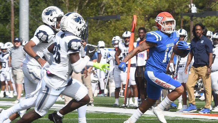 The Louisiana Christian University Wildcats defeated the North American University Stallions 55-0 in an NAIA matchup held Saturday, Oct. 7 2023 at Wildcat Stadium in Pineville. The Wildcats are 6-0 on the season.