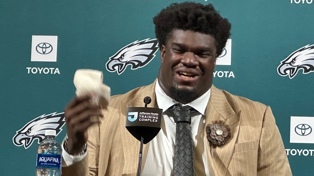 Eagles defensive tackle Jordan Davis talked on March 11, 2026, about his recent contract extension.