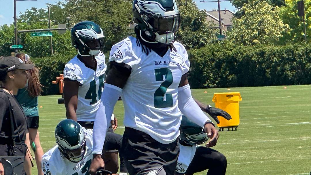 Riq Woolen at Eagles practice on June 2, 2026. Riq Woolen at Eagles practice on June 2, 2026.