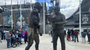 Philly Special statue outside Lincoln Financial Field