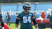 Brett Toth at Eagles practice.